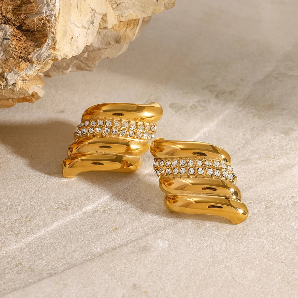 Ira Chunky Earrings - 18K Gold Plated