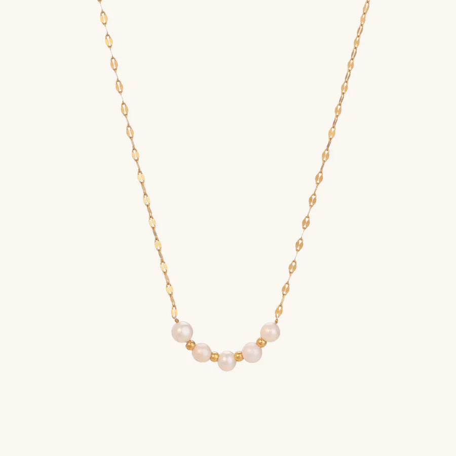 Aria Pearl Necklace - 18K Gold Anti-Tarnish