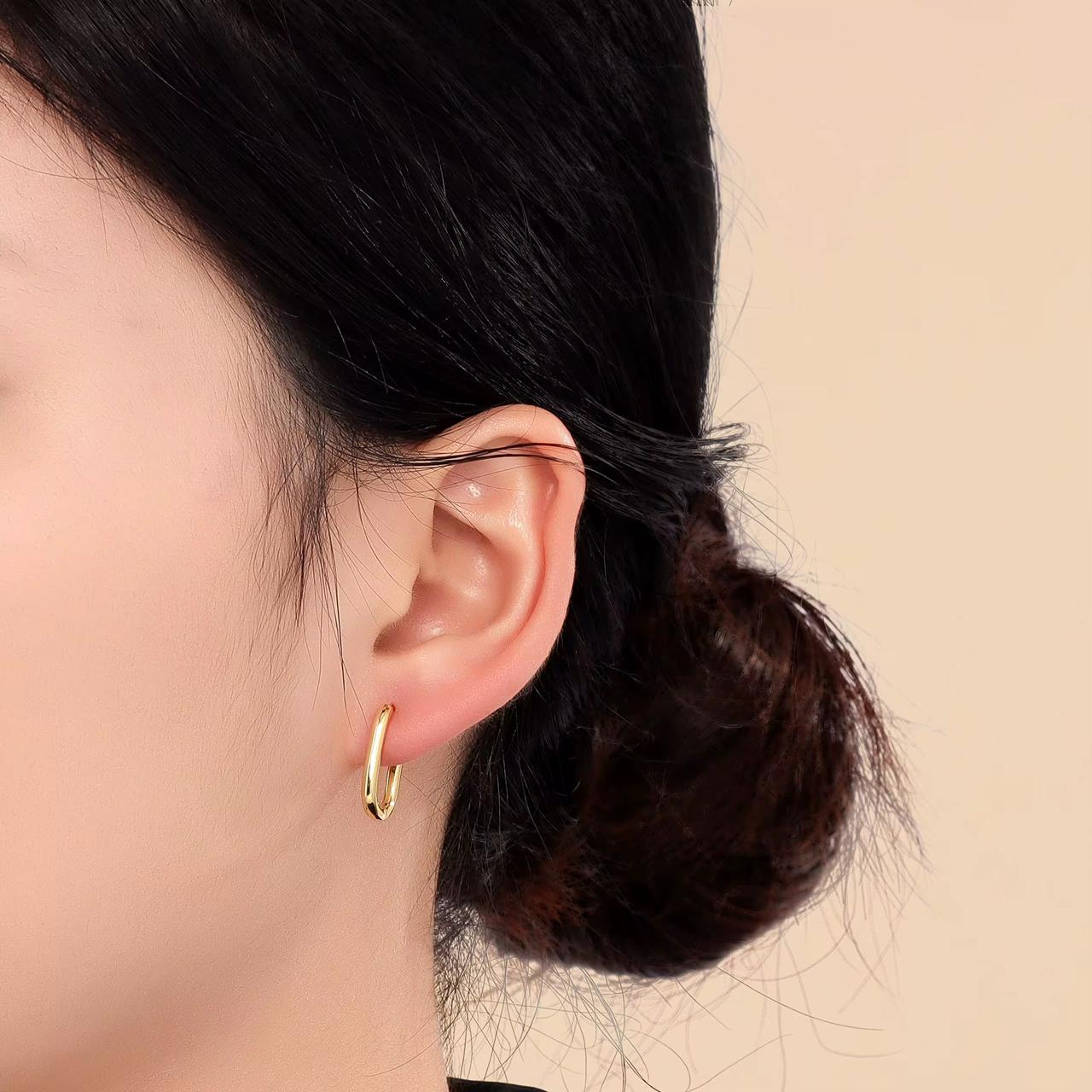 Bling Hoop Earrings - 18K Gold Anti-Tarnish