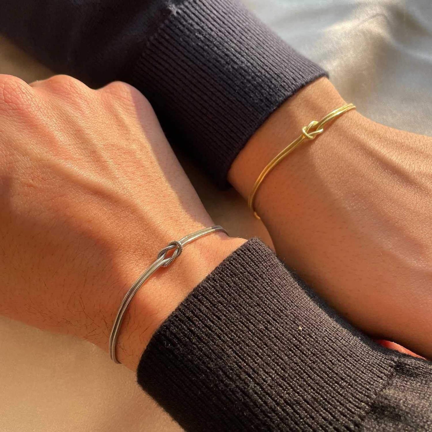Bond of Love Bracelets ( Set of 2) – 18K Gold Anti-Tarnish