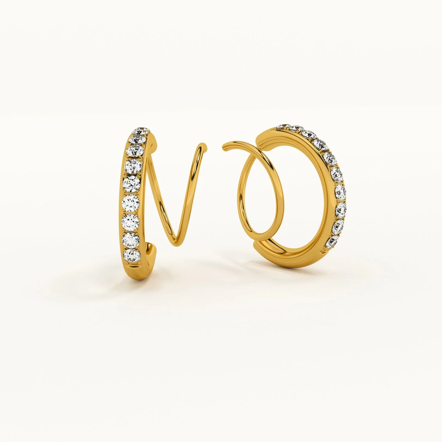 Diva Twina Hoops - 18K Gold Anti-Tarnish