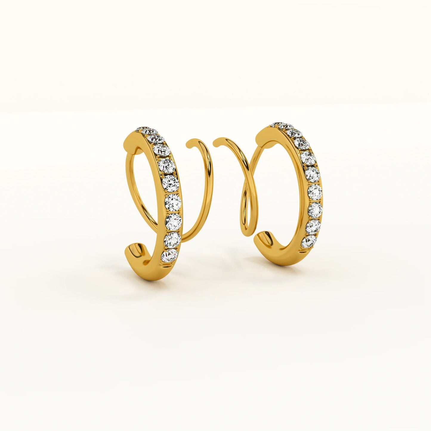 Diva Twina Hoops - 18K Gold Anti-Tarnish