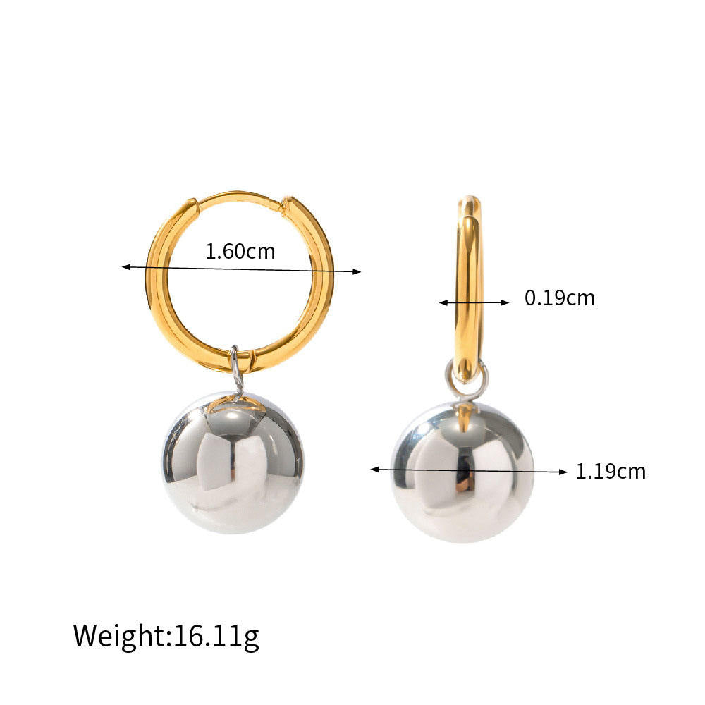 Dual Tone Dangles-18K Gold Anti-Tarnish