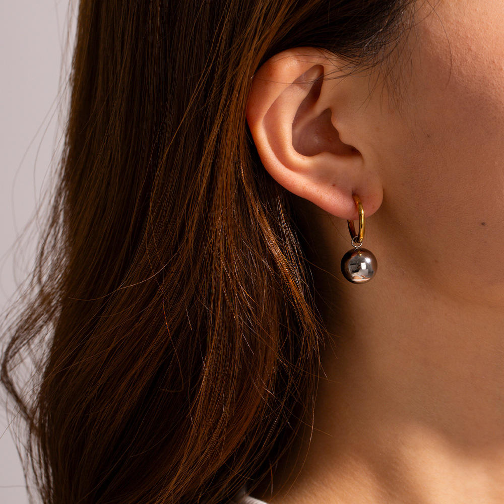 Dual Tone Dangles-18K Gold Anti-Tarnish