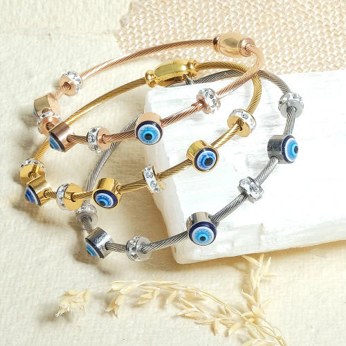 Evil Eye Bracelet – 18K Gold Anti-Tarnish