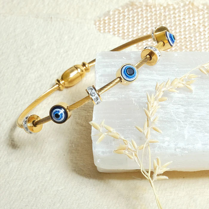 Evil Eye Bracelet – 18K Gold Anti-Tarnish