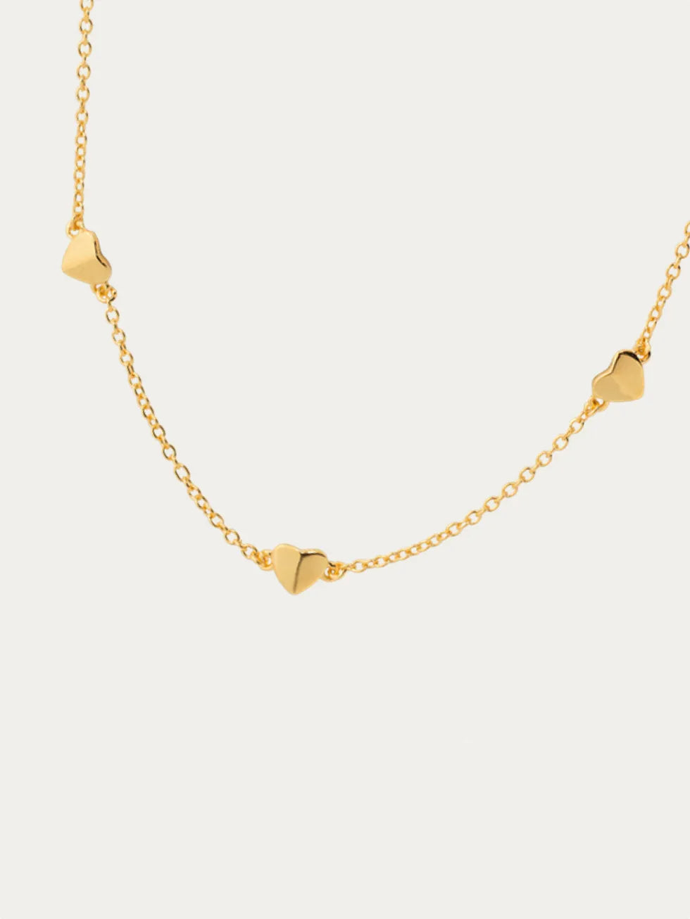 Mia Dainty Multi heart Necklace - 18K Gold Anti-Tarnish