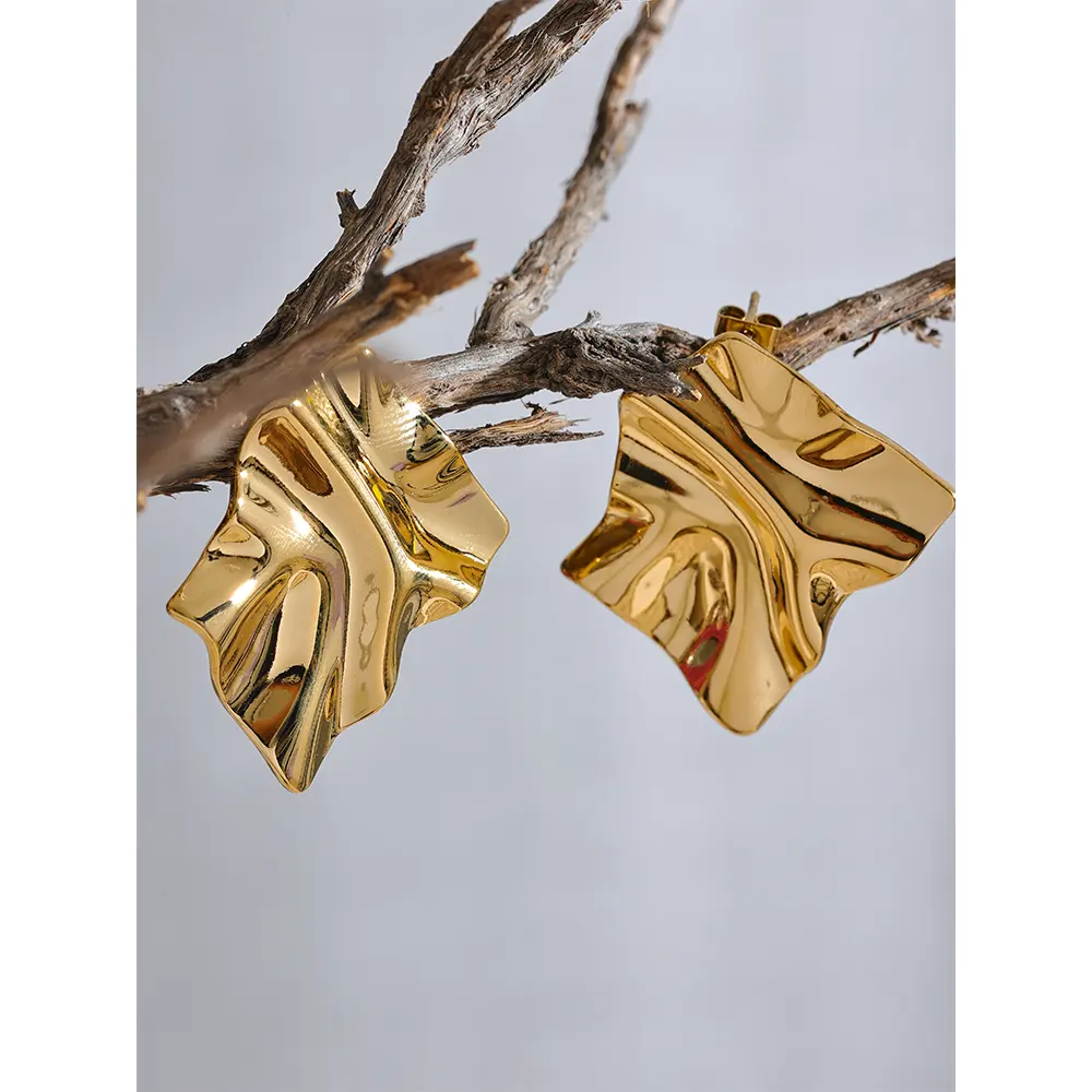 Geet Irregular Stud - 18K Gold Anti-Tarnish