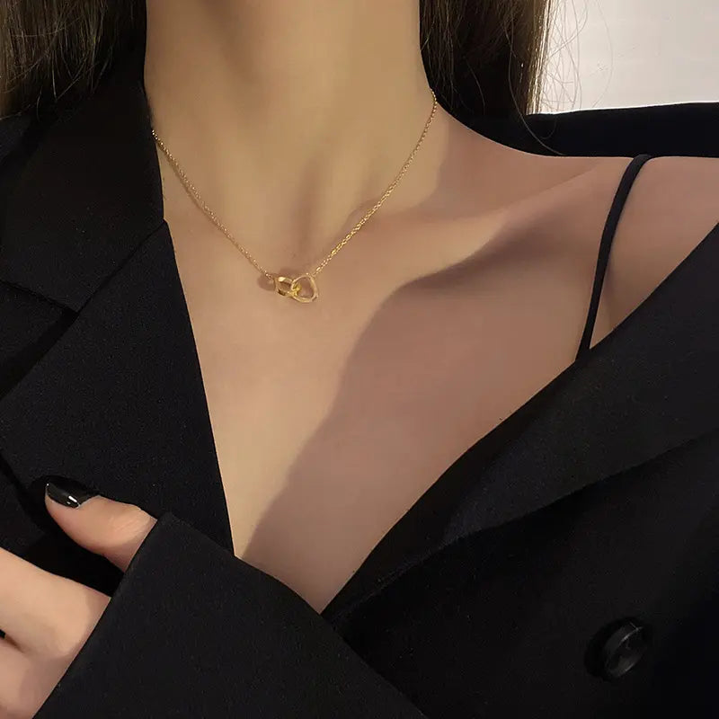 Valentina You & Me Necklace - 18K Gold Anti-Tarnish