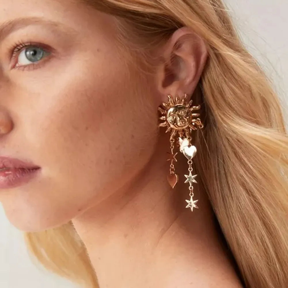 Mithra Sunflower Earring - 18K Gold Plated