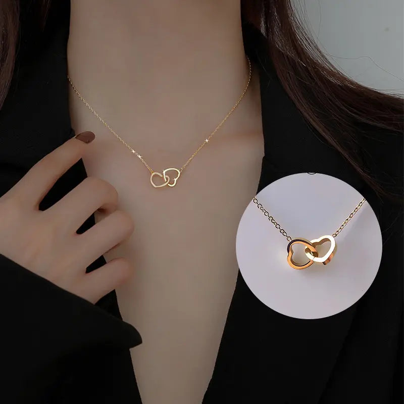 Valentina You & Me Necklace - 18K Gold Anti-Tarnish