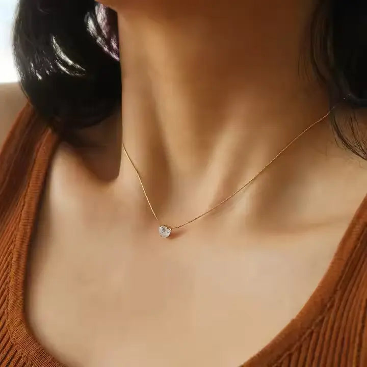 Heart Dainty Necklace - 18K Gold Anti-Tarnish