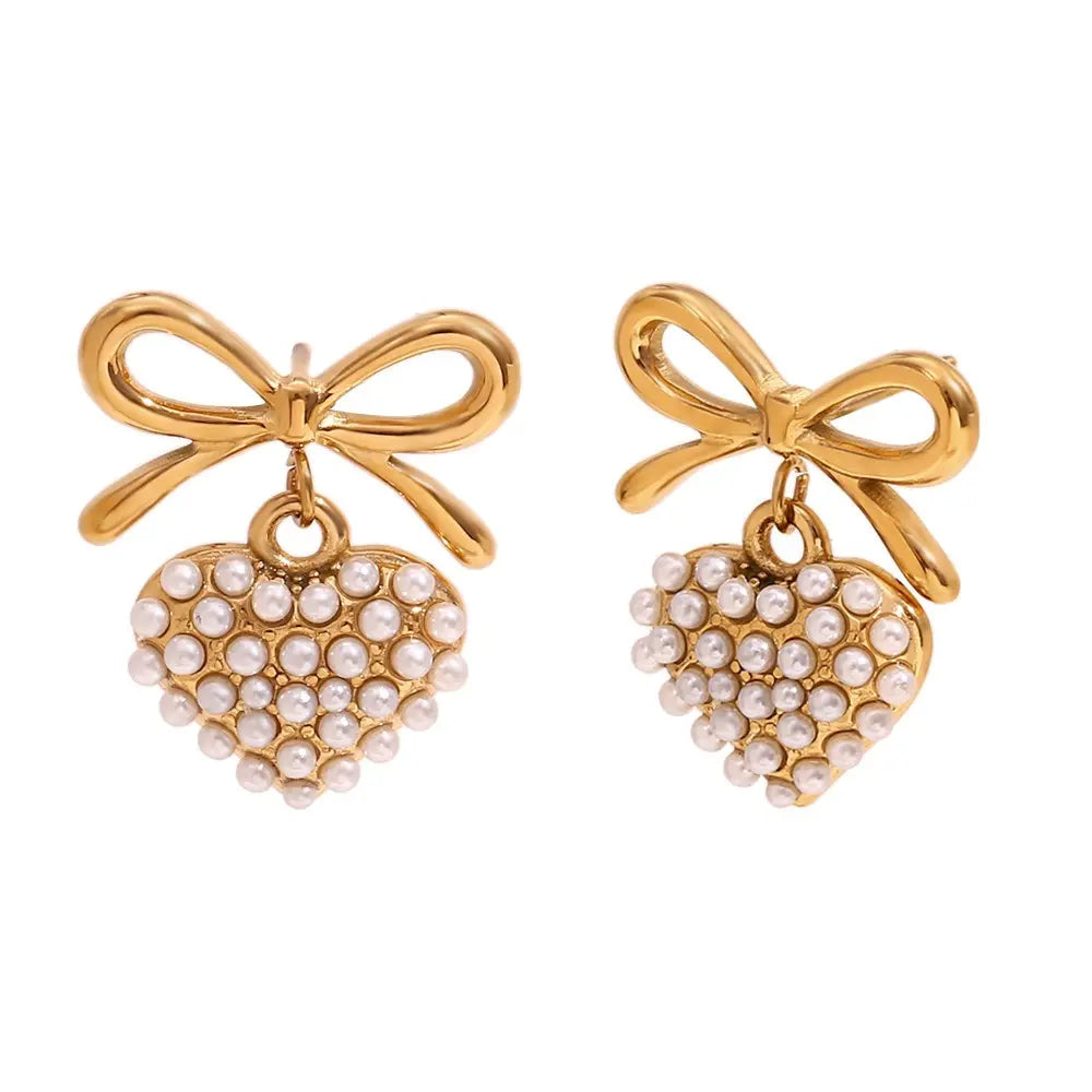 Kora Bow Earrings – 18K Gold Anti-Tarnish