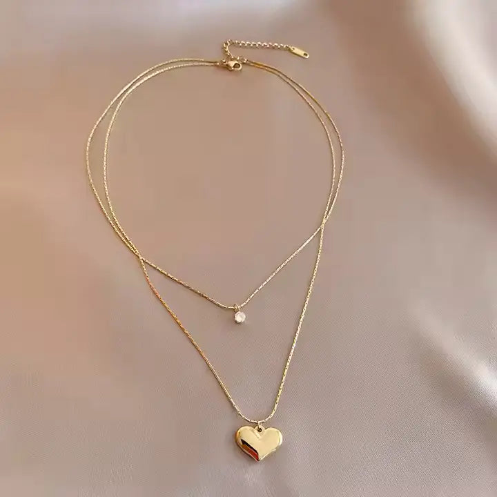 Selene Heart Necklace - 18K Gold Anti-Tarnish