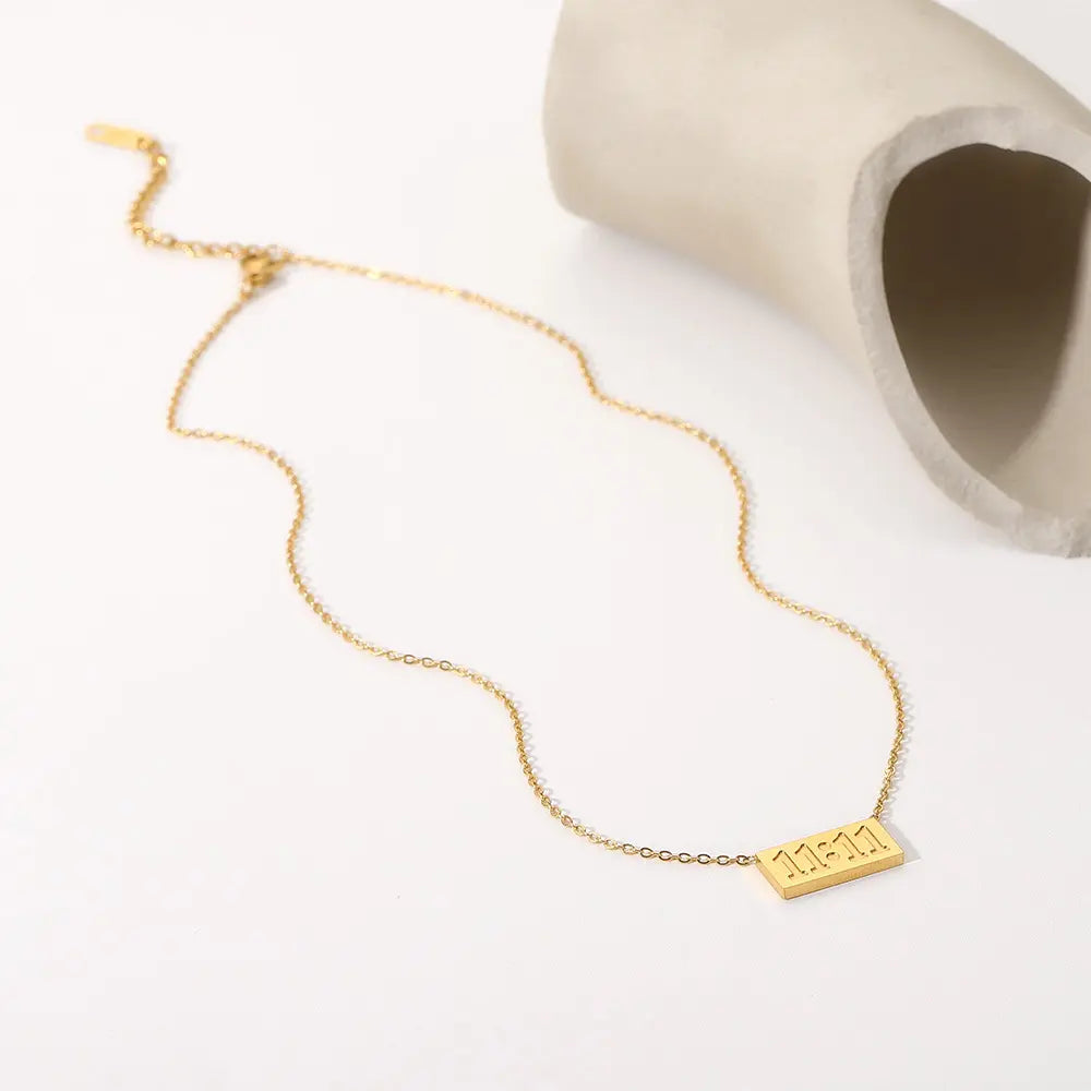 Meera 11:11 Necklace - 18K Gold Anti-Tarnish