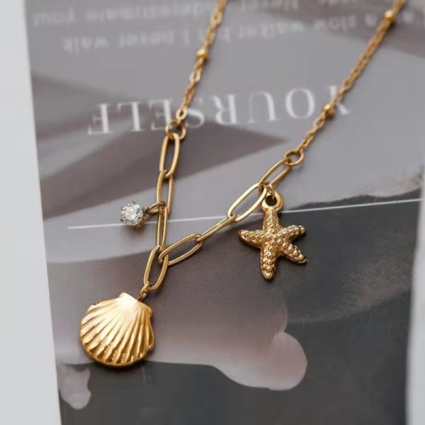 Oceana Shell Necklace - 18K Gold Anti-Tarnish