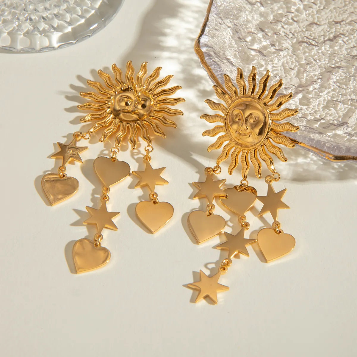 Mithra Sunflower Earring - 18K Gold Plated