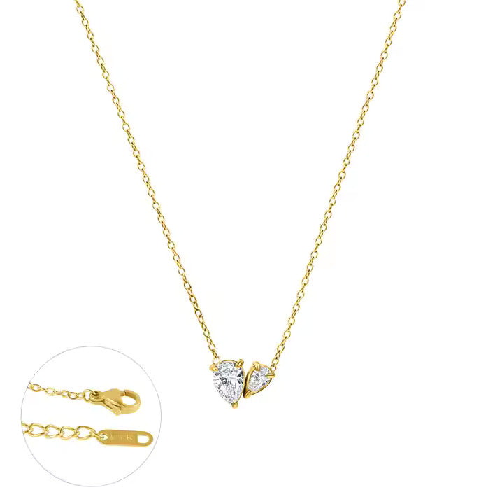 Evie Zirconia Stone Necklace – 18K Gold Anti-Tarnish