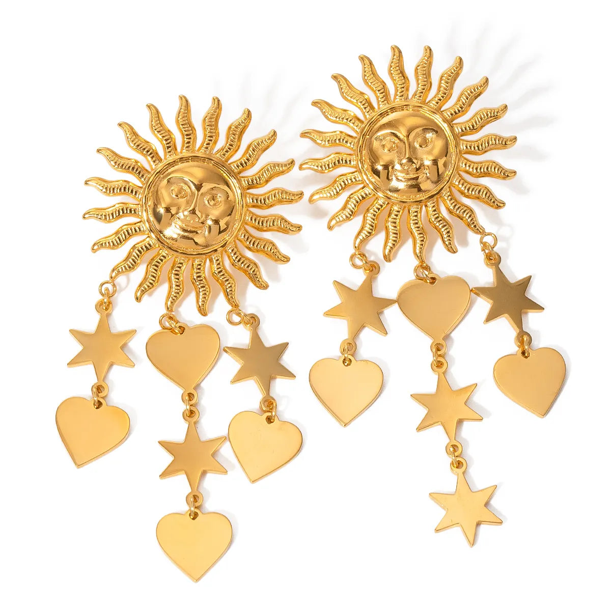 Mithra Sunflower Earring - 18K Gold Plated