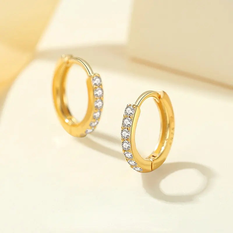 Raelyn Aura Hoops – Two-Tone 18K Gold Plated with Zirconia Accents