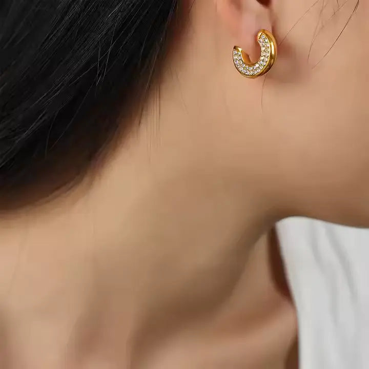 Emely Luxe Hoops - 18K Gold Anti-Tarnish