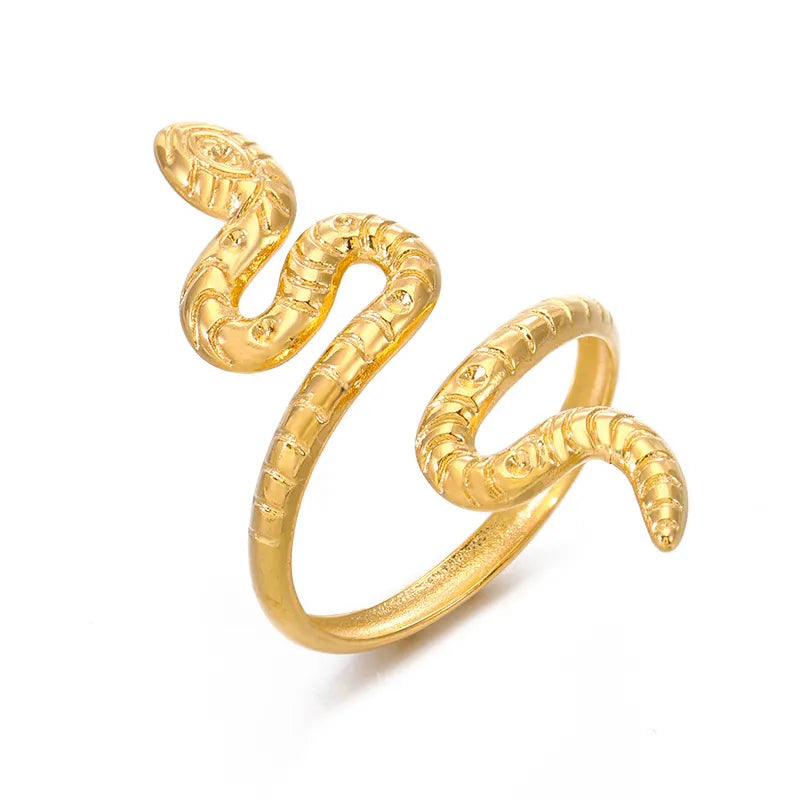 Ivey Serpent Charm - 18K Gold Anti-Tarnish Ring