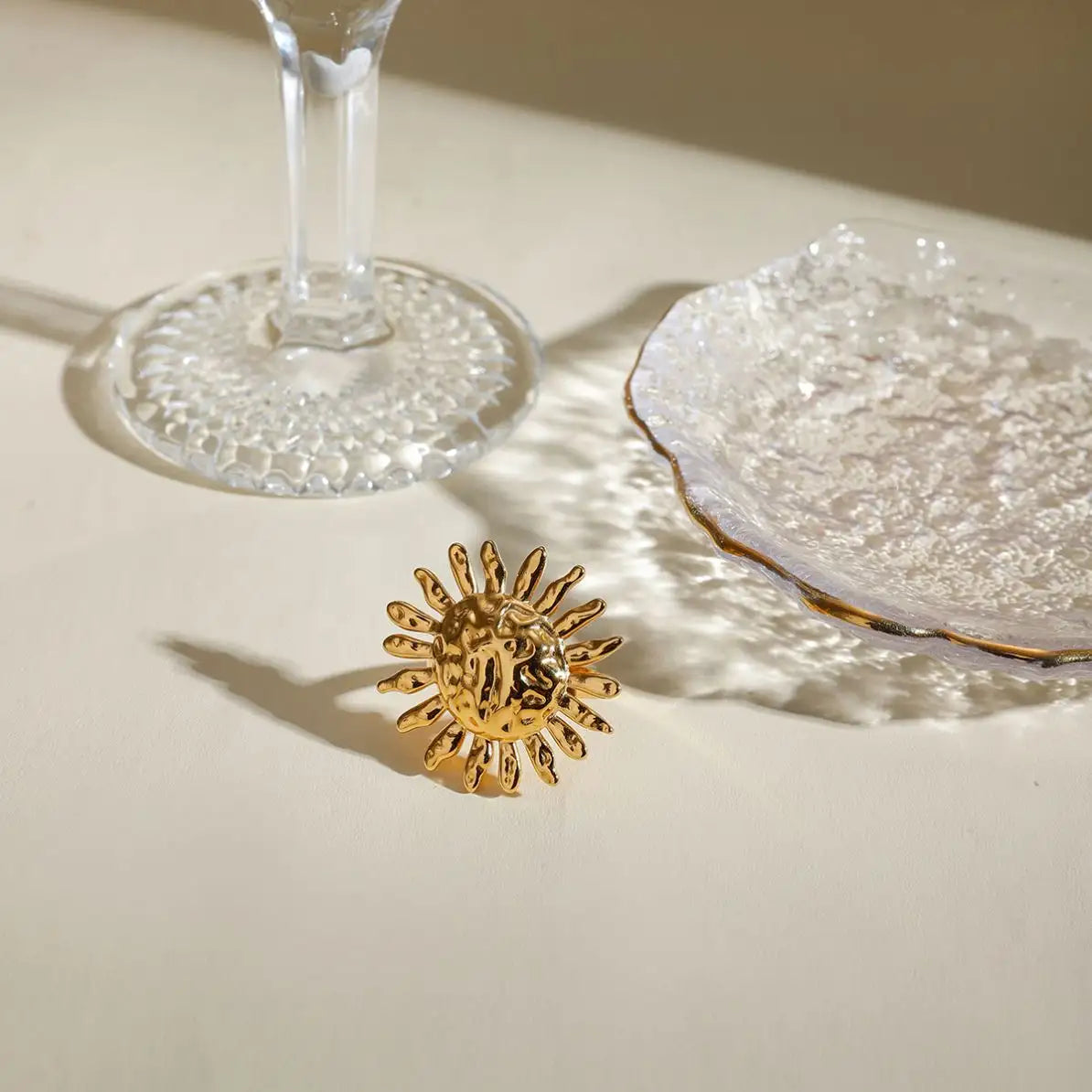 Juliet Chunky Sun Ring - 18K Gold Anti-Tarnish