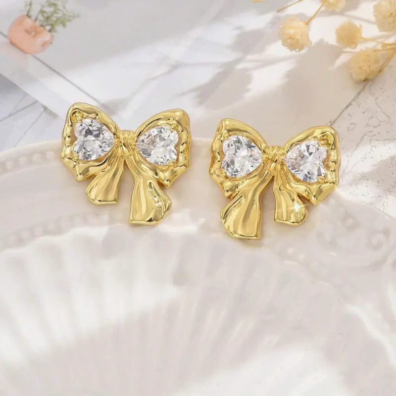 Lolita Bow Earrings - 18K Gold Anti-Tarnish