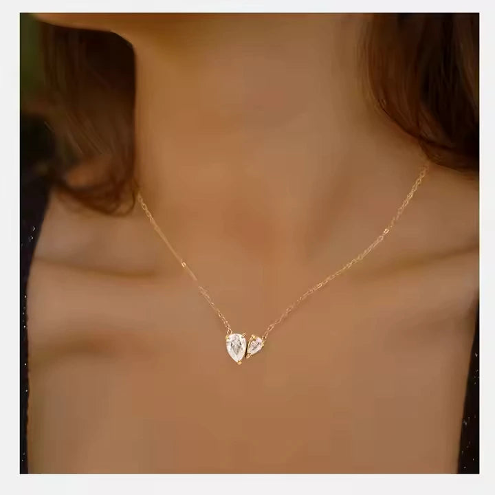 Evie Zirconia Stone Necklace – 18K Gold Anti-Tarnish