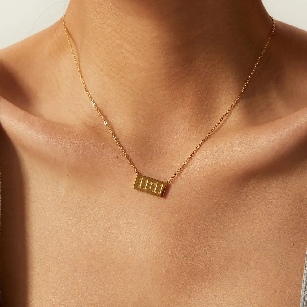 Meera 11:11 Necklace - 18K Gold Anti-Tarnish