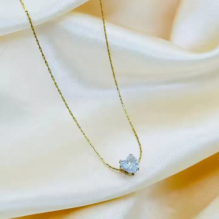Heart Dainty Necklace - 18K Gold Anti-Tarnish