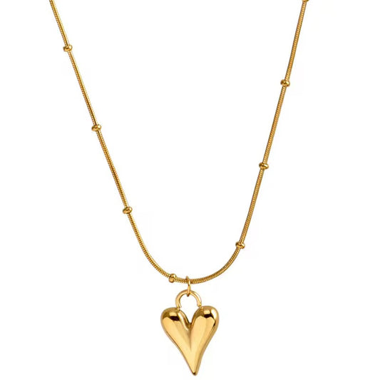 Elora Heart Necklace - 18K Gold Anti-Tarnish
