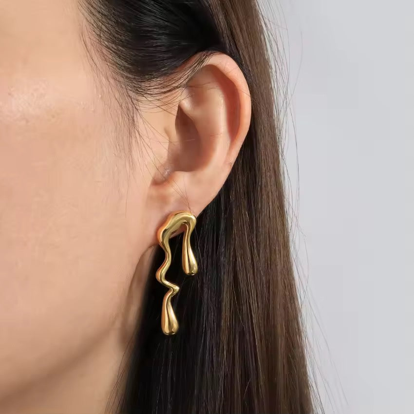 Jayla Drop Earrings – 18K Gold Plated, Anti-Tarnish