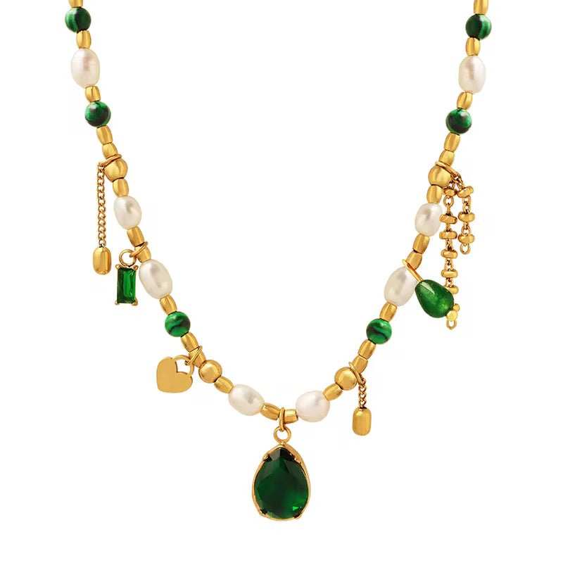 Hanna Verde Necklace - 18K Gold Anti-Tarnish