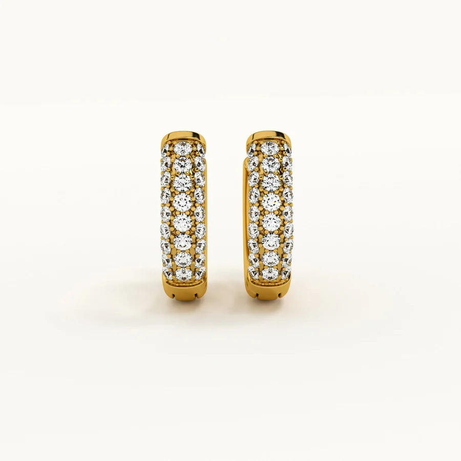 Leona Diamond Hoops – 18K Gold Anti-Tarnish