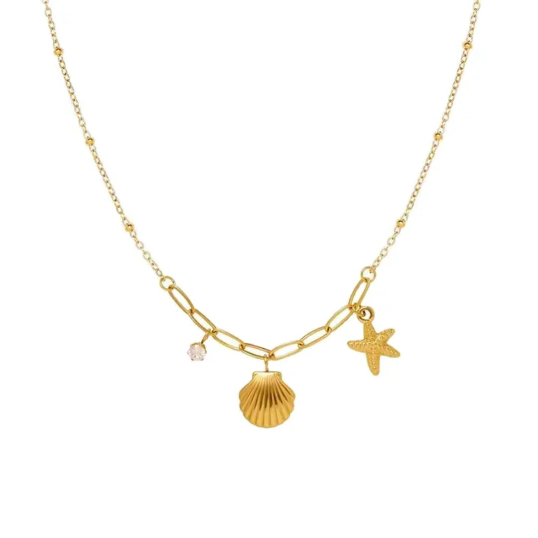 Oceana Shell Necklace - 18K Gold Anti-Tarnish