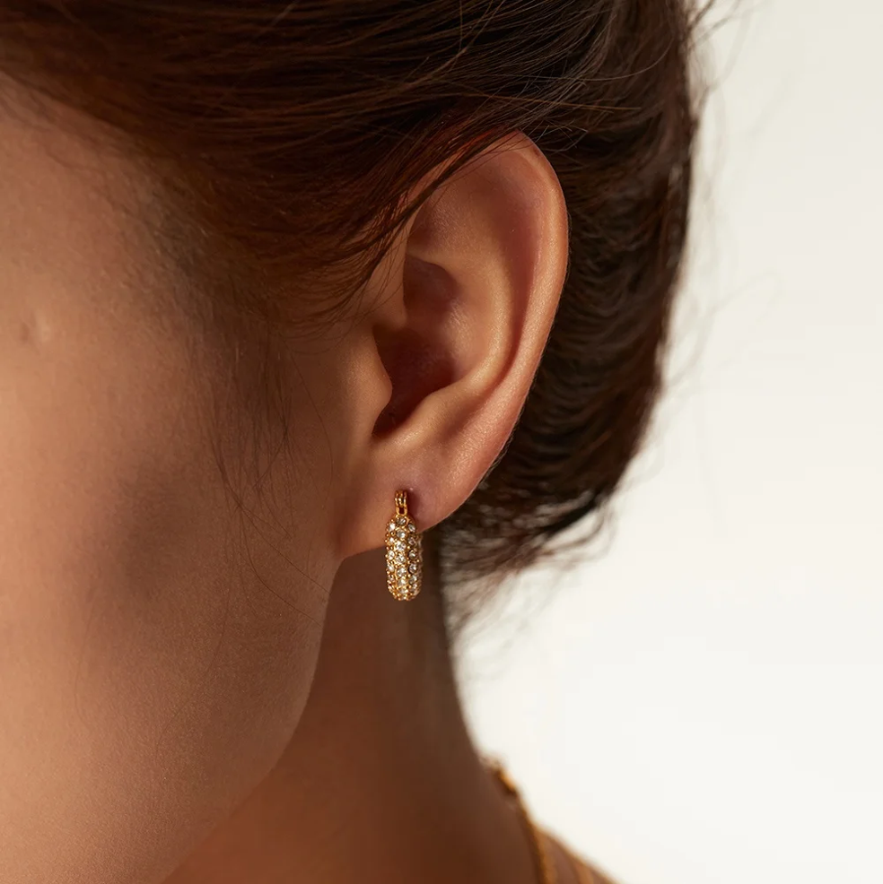 Tiya Dainty Hoops - 18K Gold Anti-Tarnish