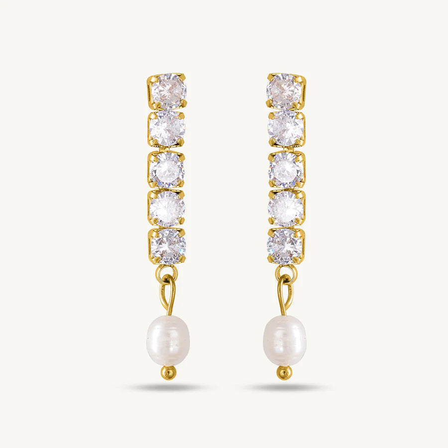 Scarlett Zirconia Earrrings - 18K Gold Anti-Tarnish