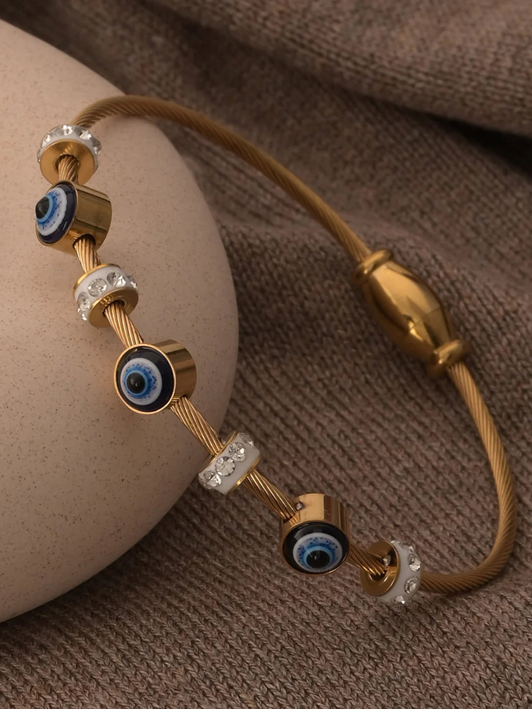 Evil Eye Bracelet – 18K Gold Anti-Tarnish
