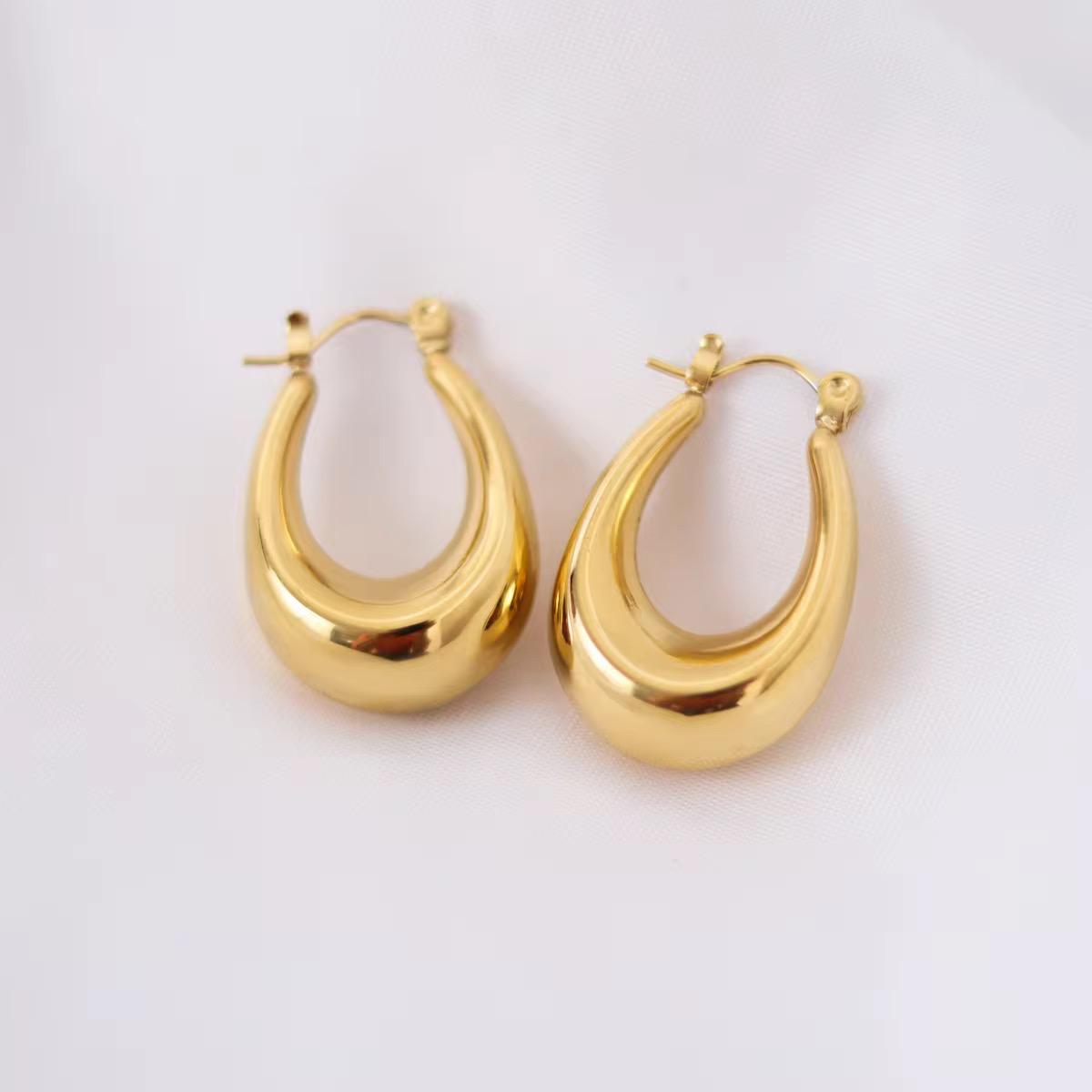 Nancy Hoop Earrings - 18K Gold Anti-Tarnish