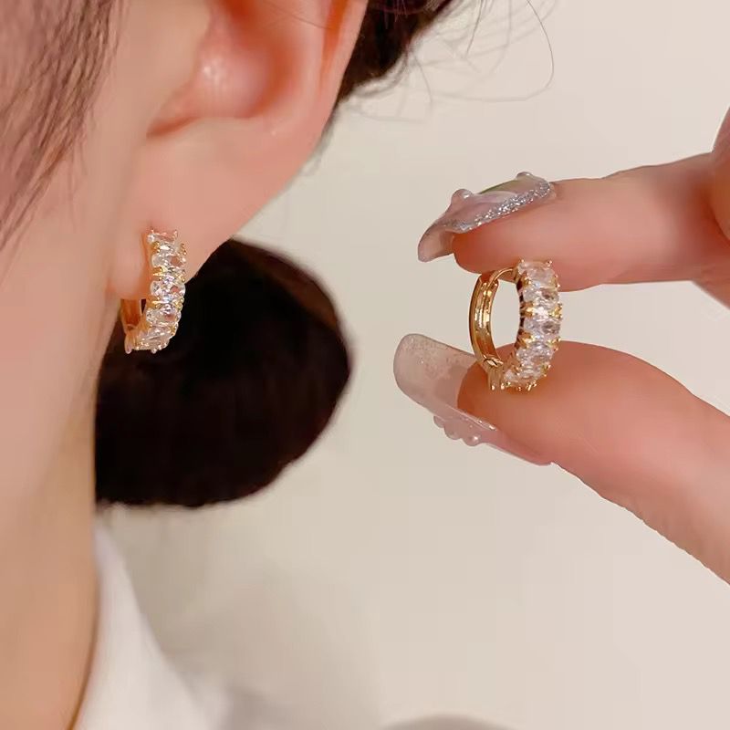 Navya Rosegold huggies- 18K Gold Anti-Tarnish