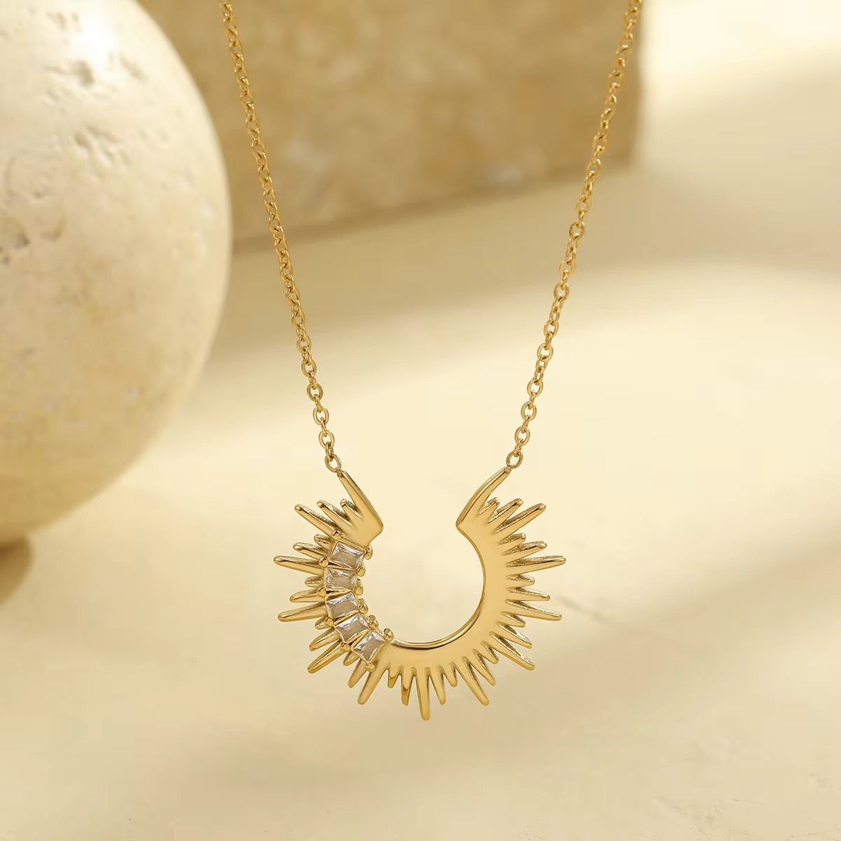 Sneha Moon Necklace - 18K Gold Anti-Tarnish