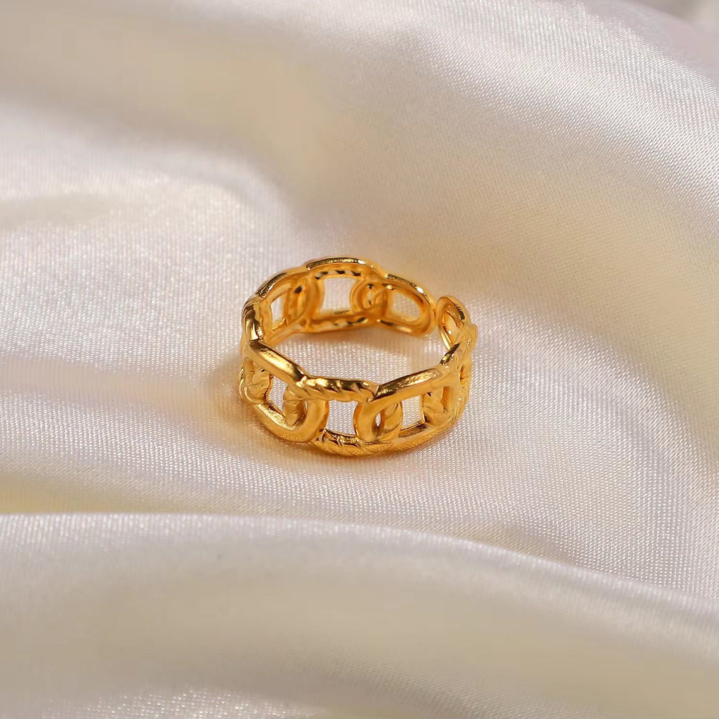 Bhavya Cuff ring- 18K Gold Anti-Tarnish