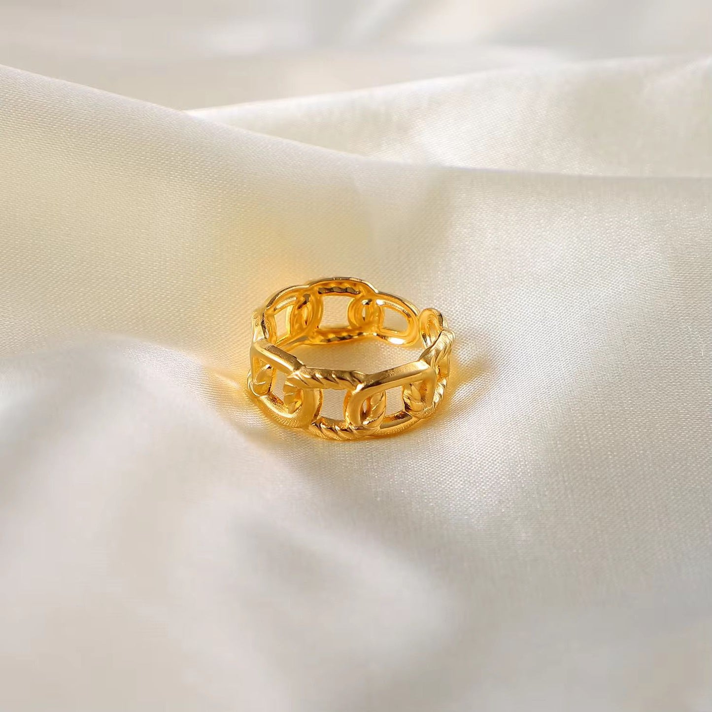 Bhavya Cuff ring- 18K Gold Anti-Tarnish