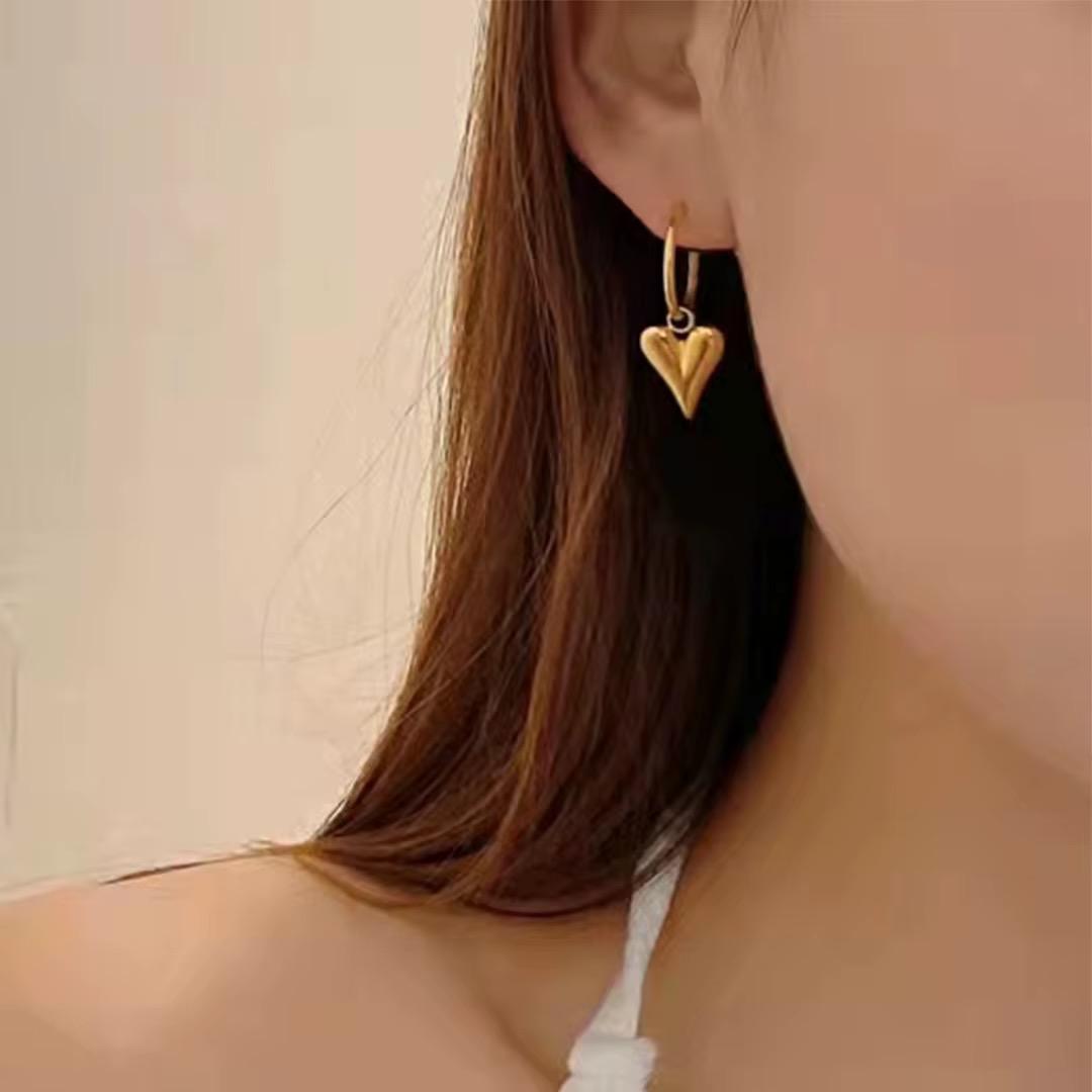 Kavya Heart Huggies- 18K Gold Anti-Tarnish