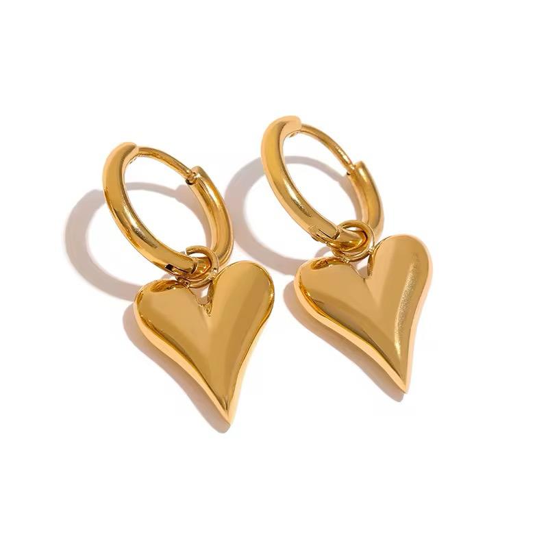 Kavya Heart Huggies- 18K Gold Anti-Tarnish