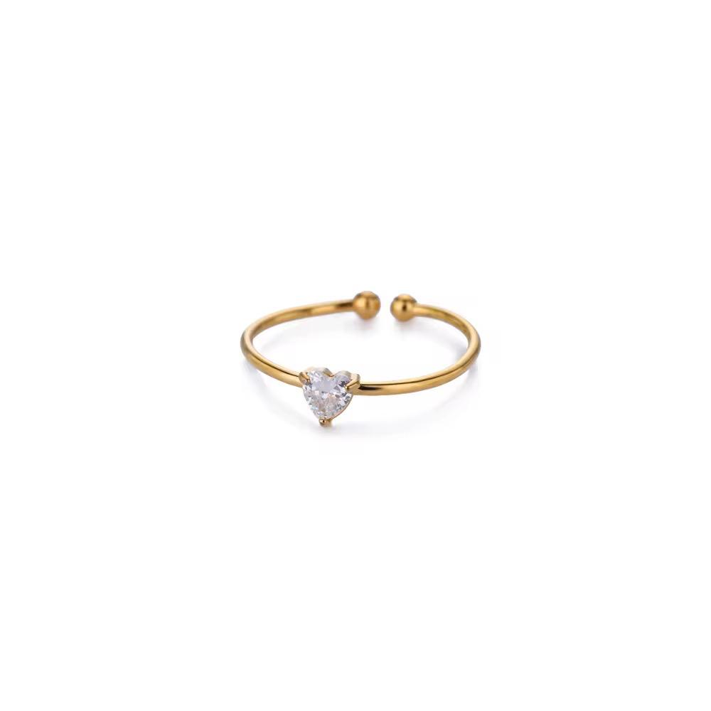 Indie Heart Ring - 18K Gold Anti-Tarnish