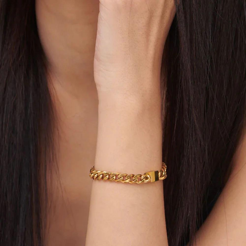 Bar Chain Bracelet – 18K Gold Anti-Tarnish