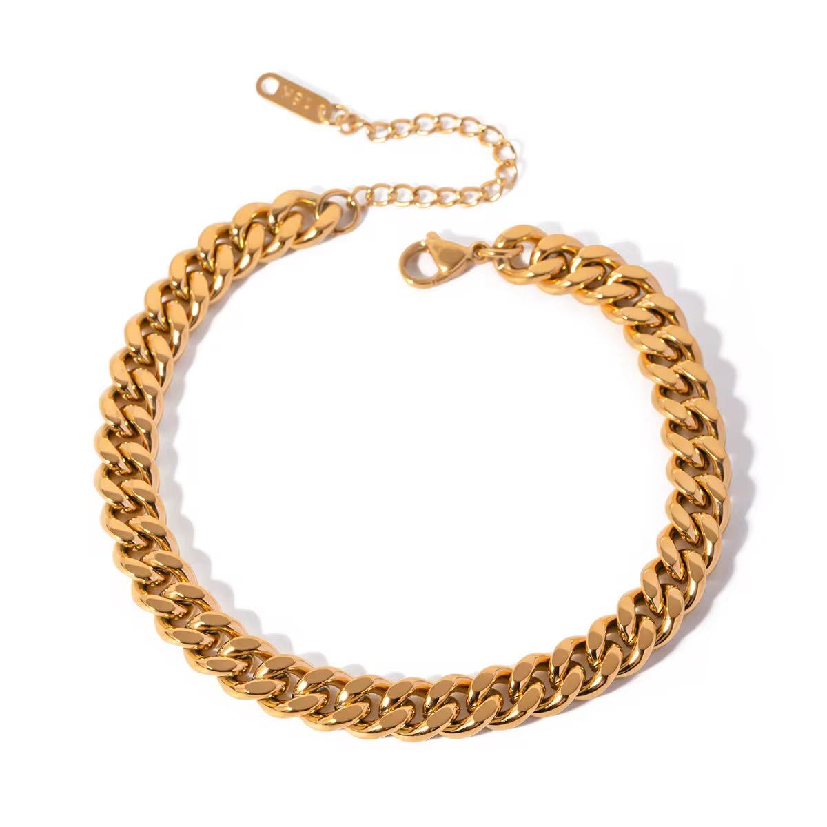Chunky Chain Bracelet – 18K Gold Anti-Tarnish