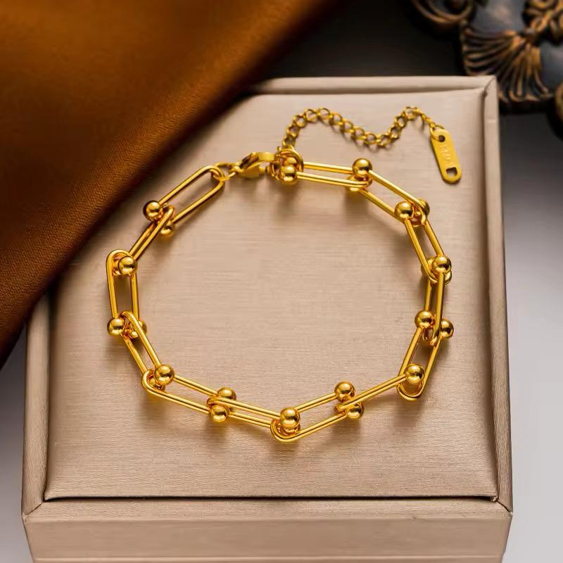 Link Chain Bracelet – 18K Gold Anti-Tarnish